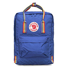 Рюкзак Fjallraven KANKEN Classic Blue Rainbow с радужными ручками