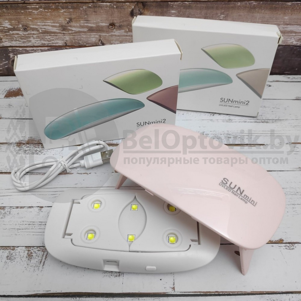 Портативная mini лампа для маникюра/педикюра гель-лак SUN mini 6 Вт Белая - фото 6 - id-p133809033
