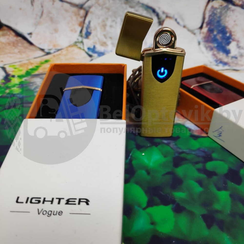 Сенсорная USB-зажигалка Lighter Синий - фото 5 - id-p133809171