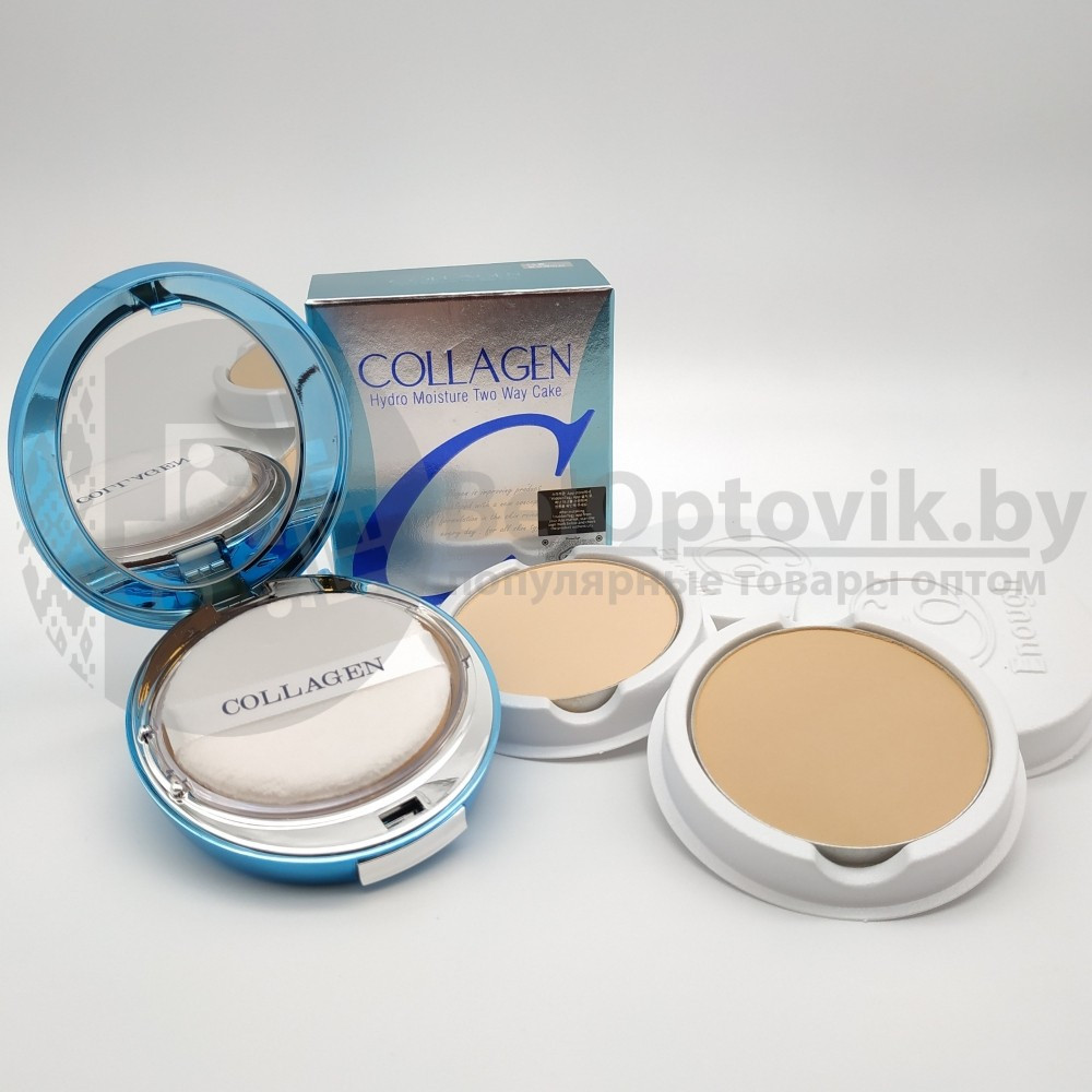 Ликвидация Увлажняющая пудра с коллагеном со сменным блоком Enough Collagen Hydro Moisture Two Way Cake SPF - фото 3 - id-p133809374