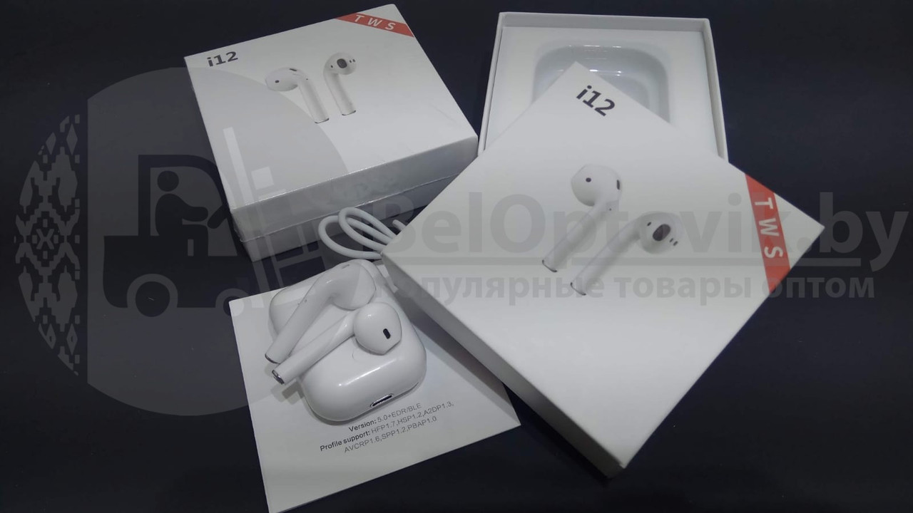 ХИТ по лучшей цене Беспроводные наушники i12 TWS Bluetooth 5.0 NEW Color Бирюза - фото 6 - id-p133809438