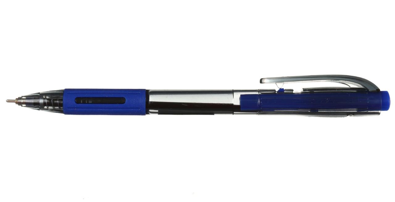 Ручка шариковая автоматическая Berlingo SI-400 корпус дымчатый, стержень синий - фото 2 - id-p133811939