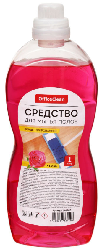 Средство для мытья полов Office Clean «Универсал» 1000 мл, «Роза» - фото 1 - id-p133811985