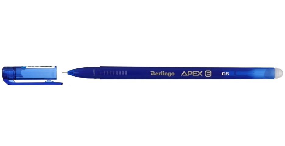 Ручка гелевая одноразовая Berlingo Apex E «Пиши-стирай» корпус синий, стержень синий - фото 1 - id-p133811994