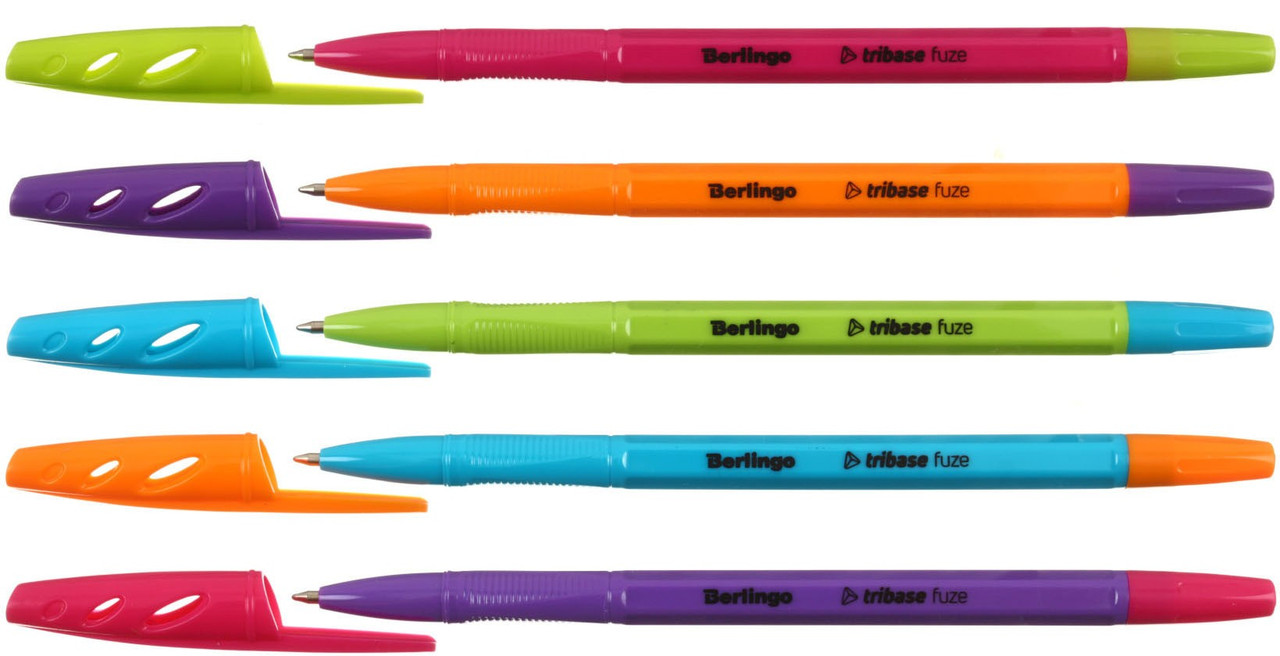 Ручка шариковая Berlingo Tribase Fuze корпус ассорти, стержень синий - фото 2 - id-p133812032