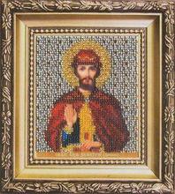 Б-1153 "Икона святой блаженный князь Дмитрий (Донской)", бисер