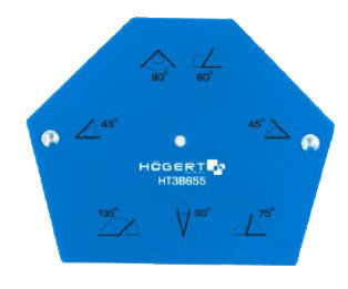 HT3B657 Угольник магнитный шестигранный для сварочных работ на 6 углов, усилие 11,5кг, HOEGERT