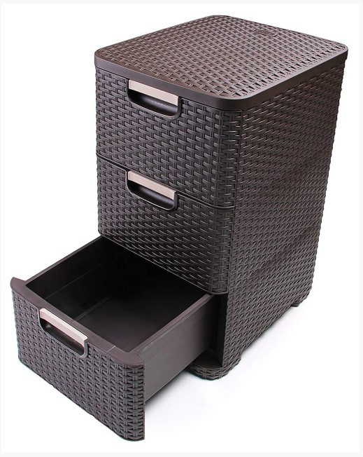 Комод Х3 STYLE RATTAN DRAWER, темно-коричневый - фото 2 - id-p133865738