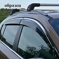 Ветровики для Volvo XC90 (2014-) / Вольво ХС90 (Хромированный молдинг 15мм.)