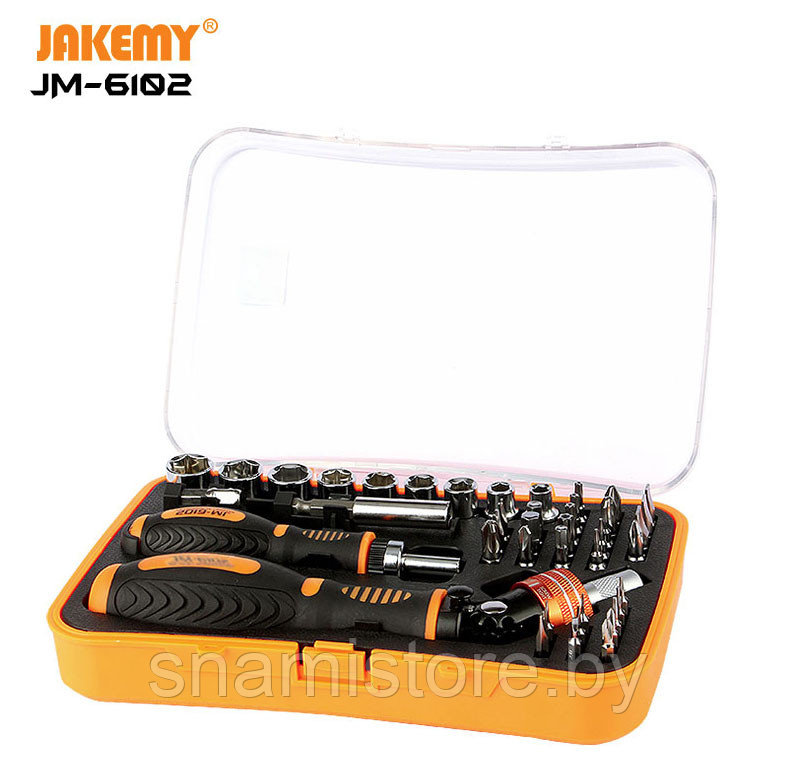 Набор отверток со сменными битами, JAKEMY JM-6102, 43 в 1 - фото 6 - id-p133867600