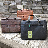 Стильная сумка - портфель для документов Jeep Buluo n.8012 Темно-коричневая, фото 2