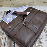 Стильная сумка - портфель для документов Jeep Buluo n.8012 Темно-коричневая, фото 8