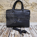 Стильная сумка - портфель для документов Jeep Buluo n.8012 Черная, фото 10