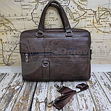Стильная сумка - портфель для документов Jeep Buluo n.8012 Светло-коричневая, фото 4