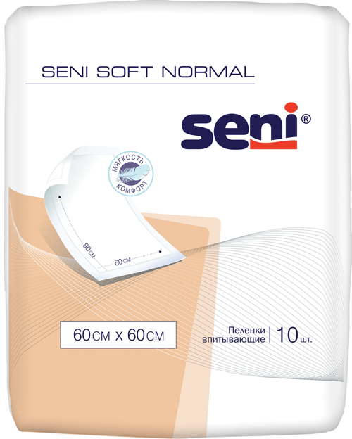 Пеленки гигиенические впитывающие Seni Soft Normal 60х60 см., 30 шт.