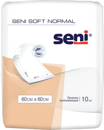 Пеленки гигиенические впитывающие Seni Soft Normal 60х60 см., 30 шт., фото 2