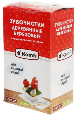 Зубочистки Komfi 1000 шт. - фото 3 - id-p133891891