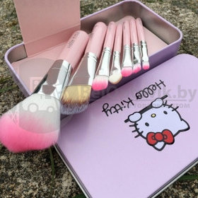 Набор кистей для макияжа 7 штук Hello Kitty  Pink