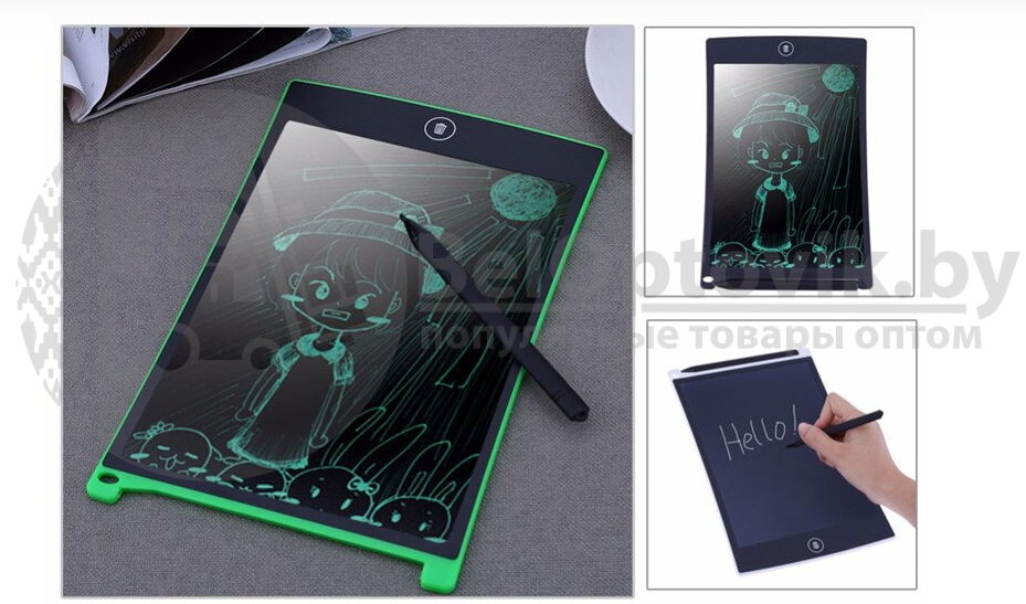 Планшет для рисования и записей LCD Writing Tablet 8.5 Черный - фото 8 - id-p132031707