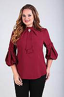 Женская осенняя красная нарядная блуза Таир-Гранд 62226 марсала 44р.