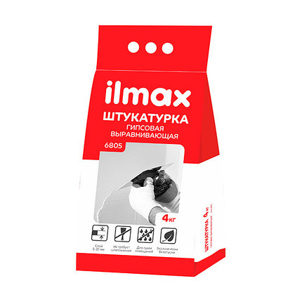 Гипсовая штукатурка выравнивающая ilmax 6805 4 кг., фото 2