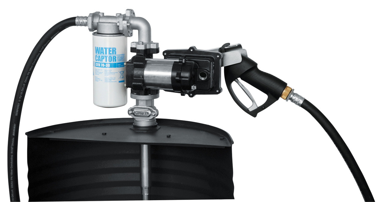 Drum EX50 12V ATEX - Бочковой ком-кт для бензина: э/насос, фильтр, мех.пист., каб. питания, 50 л/мин - фото 1 - id-p133352577