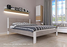 Кровать из массива Анна, цвет светло-серый, ткань Этна 015