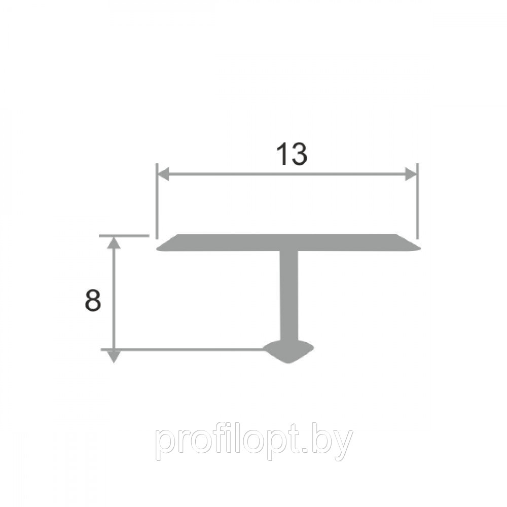 Т-образный профиль 13 мм. ЛАТУНЬ, 270 см. - фото 2 - id-p133919415