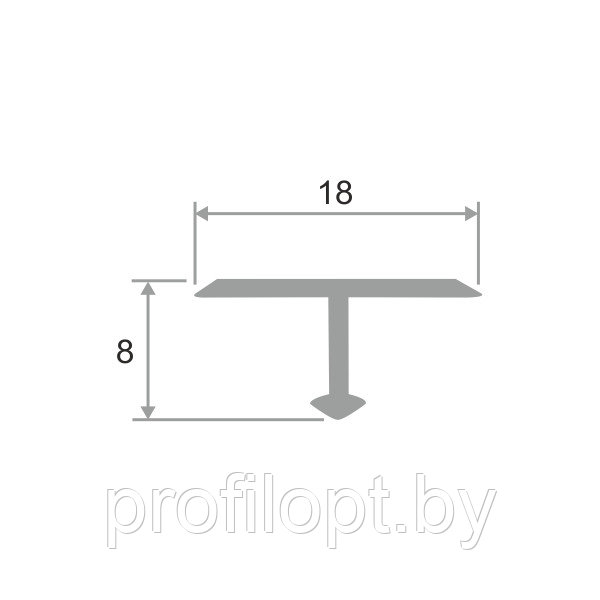 Т-образный профиль 18 мм. ЛАТУНЬ, 250 см. - фото 4 - id-p133920974