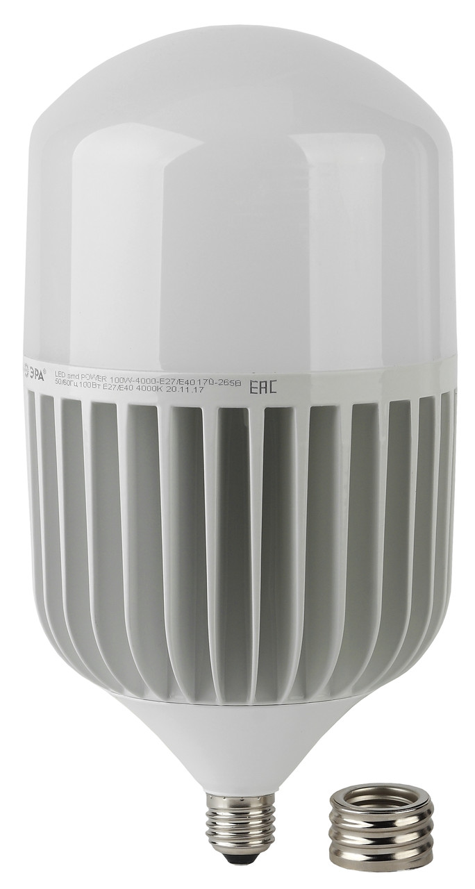 Лампа светодиодная ЭРА LED POWER T160-100W-6500-E27/E40 (диод, колокол, 100Вт, холодный свет, E27/E40) - фото 2 - id-p133922474