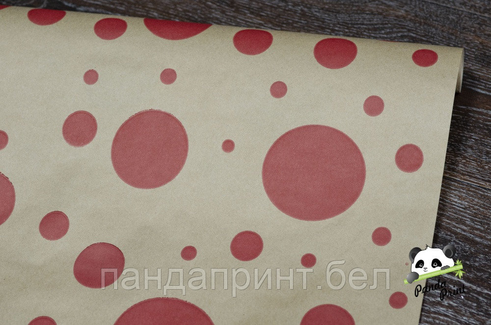 Упаковочная бумага Шары красные