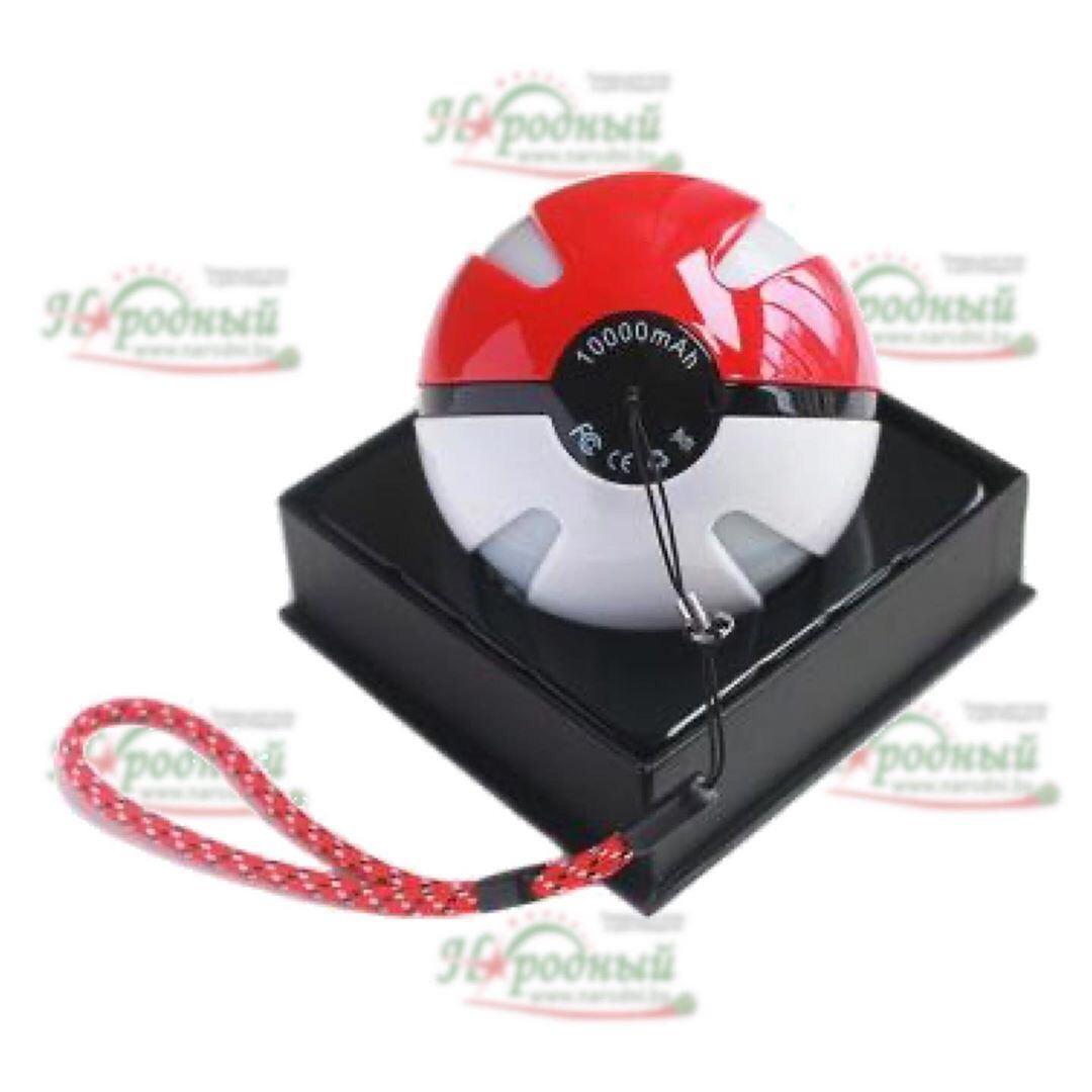 Внешний аккумулятор Покебол Pokeball Power Bank 3D LED 10000mAh 100мм - фото 2 - id-p130621648