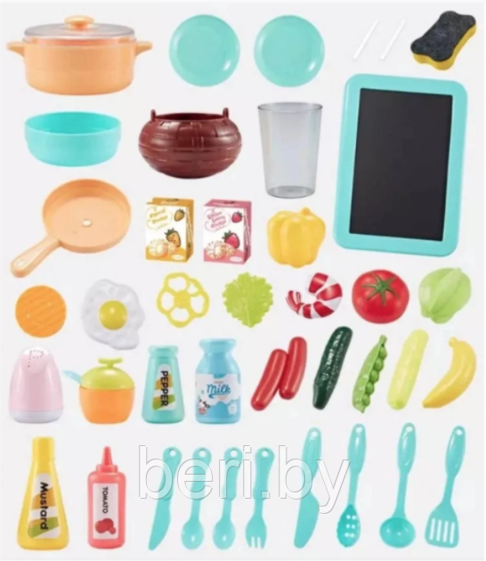 889-180 Кухня детская игровая Limo Toy, 72 см, вода, духовка, плита, 43 предмета, свет, звук - фото 4 - id-p133913789