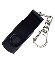 Флеш накопитель USB 2.0 Twister, пластик Софт Тач/металл, черный/черный, 16 Gb