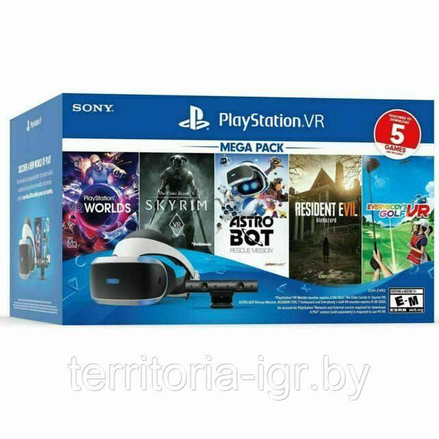 Шлем виртуальной реальности VR v2 Mega Pack 2 Sony PlayStation 4+Камера+5 Игр - фото 1 - id-p115779131