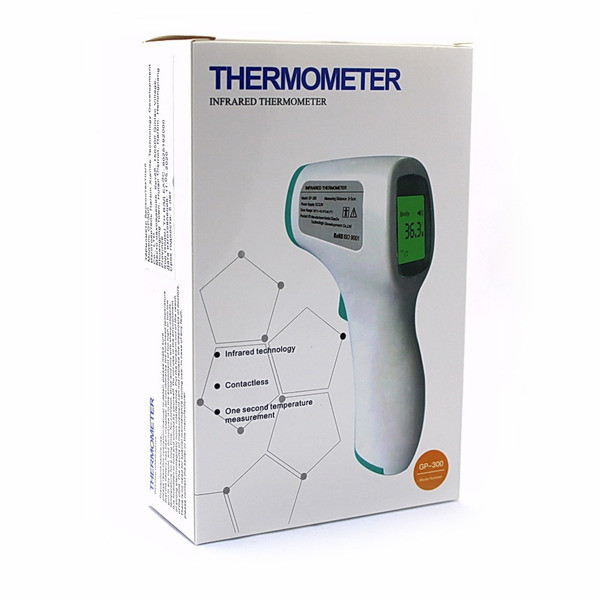 Инфракрасный бесконтактный термометр GP-300 (измерение температуры тела + окружающей среды)