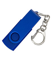 Флеш накопитель USB 2.0 Twister, пластик Софт Тач/металл, синий/синий, 32 Gb