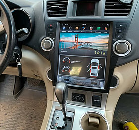 Штатная магнитола  в стиле Tesla Toyota Highlander (2009-2014) Android 10 DSP (поддержка камеры и JBL)