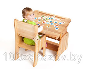 Парта + стул Школярик 90см. Комплект  детской мебели с регулировкой  высоты. Парта трансформер. Минск