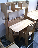 Парта + стул Школярик 90см с пеналом и надстройкой. Комплект  детской мебели. Парта трансформер. Минск, фото 2