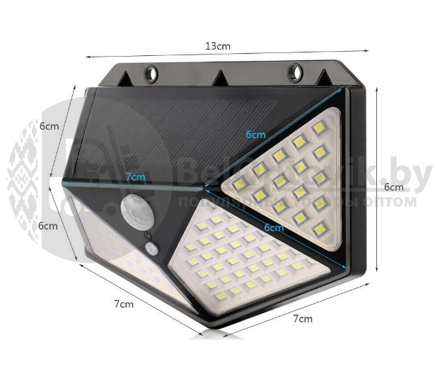 Фонарь с датчиком движения на солнечной батарее 100 LED Solar Interaction Wall Lamp - фото 9 - id-p133998721