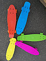 Детский скейт арт. 8303 Пенни борд голубой со светящимися колесами (роликовая доска) длина 56 см, пенниборд, фото 5