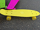 Детский скейт арт. 8303 Пенни борд желтый со светящимися колесами (роликовая доска) длина 56 см, пенниборд, фото 3