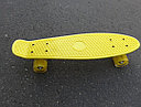 Детский скейт арт. 8303 Пенни борд желтый со светящимися колесами (роликовая доска) длина 56 см, пенниборд, фото 2