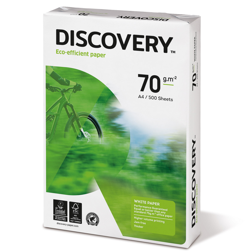 Бумага офисная Discovery "70" А4, 70 г/м2, 500 л/п. Класс "С+" - фото 1 - id-p134008455