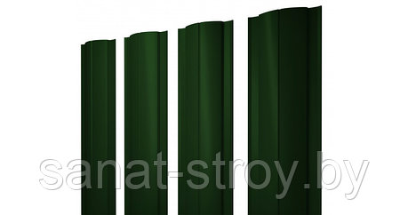 Штакетник Круглый 0,45 PE-Double RAL 6005 зеленый мох, фото 2