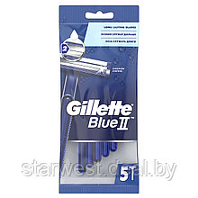 Gillette Blue II 5 шт. Мужские одноразовые бритвы / станки для бритья