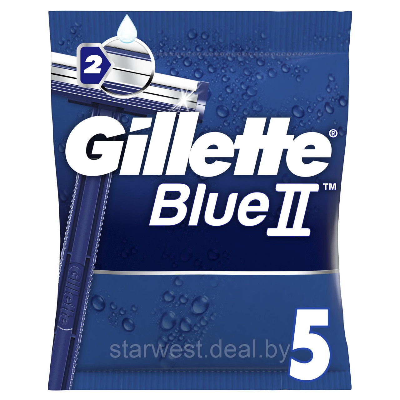 Gillette Blue II 5 шт. Мужские одноразовые бритвы / станки для бритья - фото 3 - id-p134012156