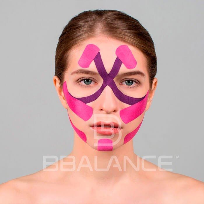 Кинезио тейп BBTape Face Pack ICE шелк для лица (2,5 см) - фото 3 - id-p134008133