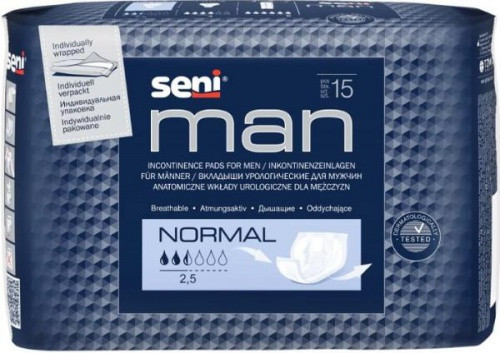Урологические вкладыши для мужчин Seni Man Normal 15 шт. - фото 2 - id-p134020752